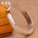 浮雕孔雀(光面)心经手镯